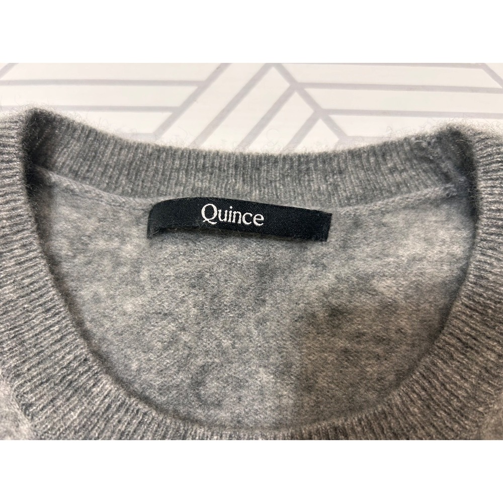 Quince Mongolian 100% Cashmere Size XL fits L Short Sleeve Sweater Tee Top a5 - Picture 9 of 11